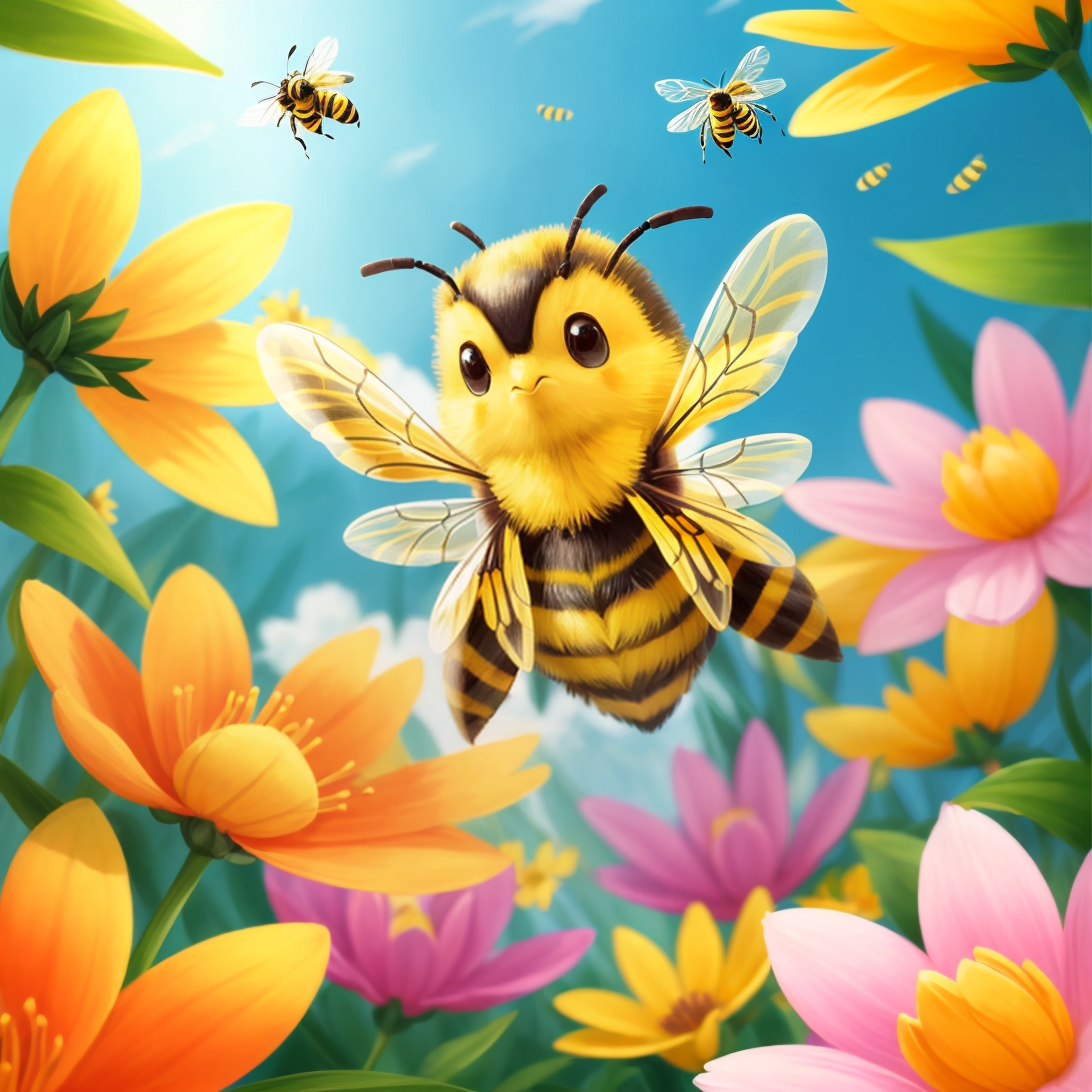 Honey Heaven: The Secret Life of Bees in Blooming Gardens