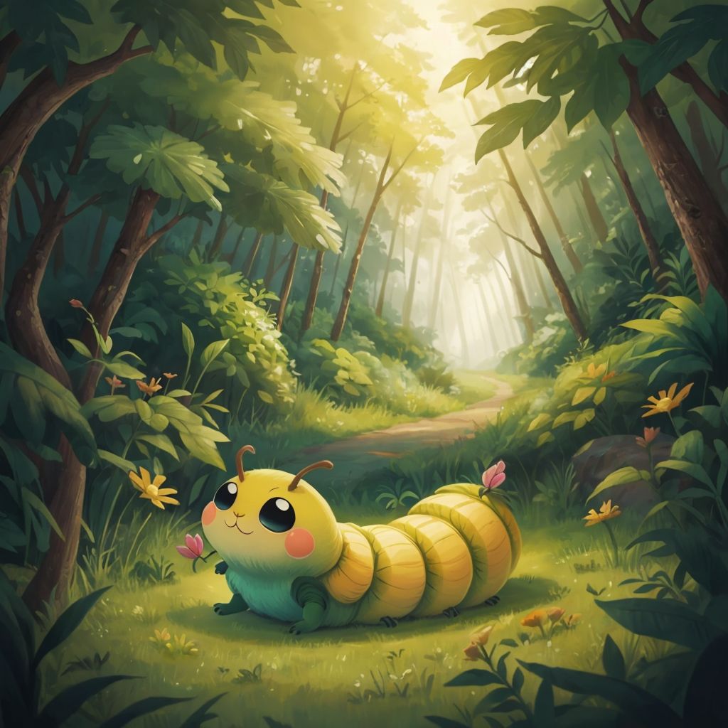 The Curious Caterpillar's Colorful Journey